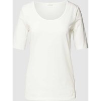 s.Oliver RED LABEL T-Shirt mit Rundhalsausschnitt Modell 'Lollo Prada' in Offwhite, Größe 34 von s.Oliver RED LABEL