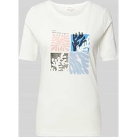 s.Oliver RED LABEL T-Shirt mit Rundhalsausschnitt Modell 'Wechsel' in Offwhite, Größe 48 von s.Oliver RED LABEL