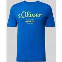 s.Oliver RED LABEL T-Shirt mit Rundhalsausschnitt in Ocean, Größe XXXL von s.Oliver RED LABEL