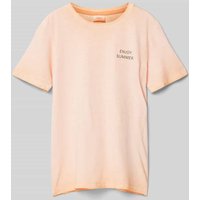 s.Oliver RED LABEL T-Shirt mit Statement-Print in Apricot, Größe 152 von s.Oliver RED LABEL