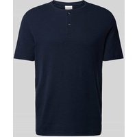 s.Oliver RED LABEL T-Shirt mit Strukturmuster in Marine, Größe M von s.Oliver RED LABEL