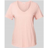 s.Oliver RED LABEL T-Shirt mit V-Ausschnitt in Rosa, Größe 36 von s.Oliver RED LABEL