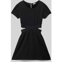 s.Oliver RED LABEL Tailliertes Freizeitkleid mit Cut Outs in Black, Größe 164 von s.Oliver RED LABEL