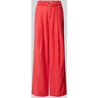s.Oliver RED LABEL Wide-Leg-Hose mit Stoffgürtel in Rot, Größe 40 von s.Oliver RED LABEL