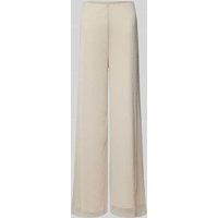 s.Oliver RED LABEL Wide Leg Stoffhose mit Effektgarn in Beige, Größe 36 von s.Oliver RED LABEL