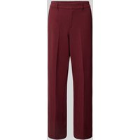s.Oliver RED LABEL Wide Leg Stoffhose mit Viskose-Anteil in Bordeaux, Größe 38 von s.Oliver RED LABEL