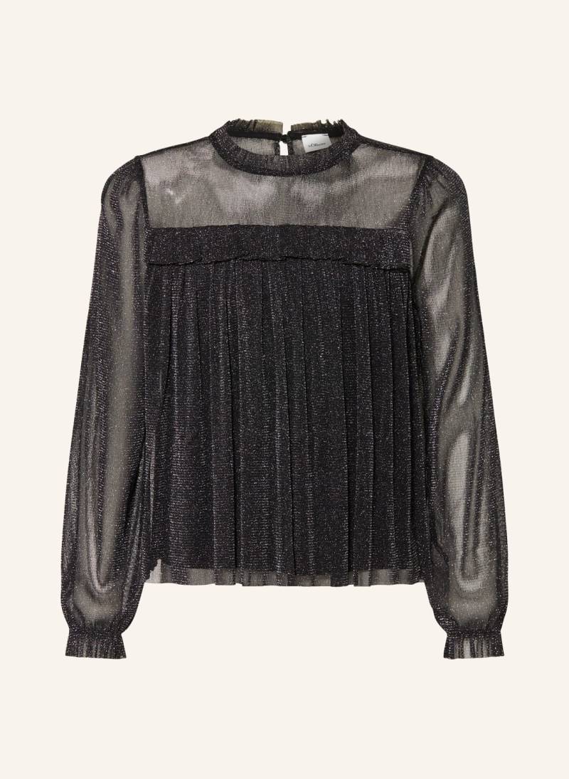 S.Oliver Red Blusenshirt Mit Glitzergarn schwarz von s.Oliver RED