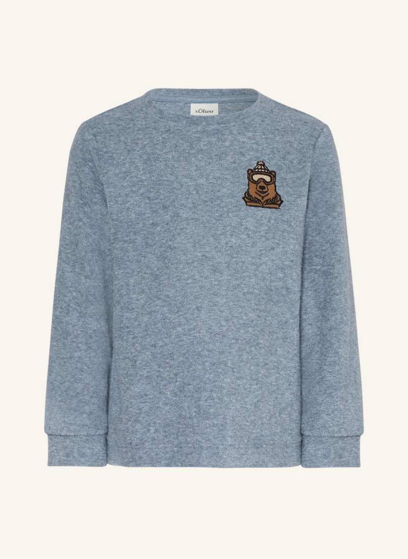 S.Oliver Red Frottee-Longsleeve blau von s.Oliver RED
