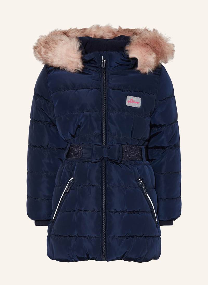 S.Oliver Red Steppmantel Mit Abnehmbarer Kapuze blau von s.Oliver RED