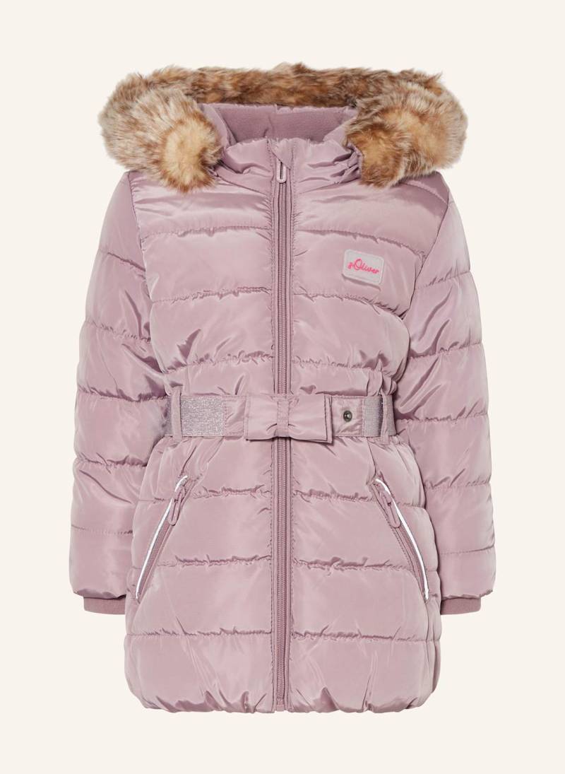 S.Oliver Red Steppmantel Mit Abnehmbarer Kapuze lila von s.Oliver RED
