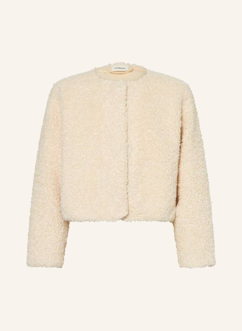 S.Oliver Red Teddyfell-Jacke Mit Glitzergarn weiss von s.Oliver RED