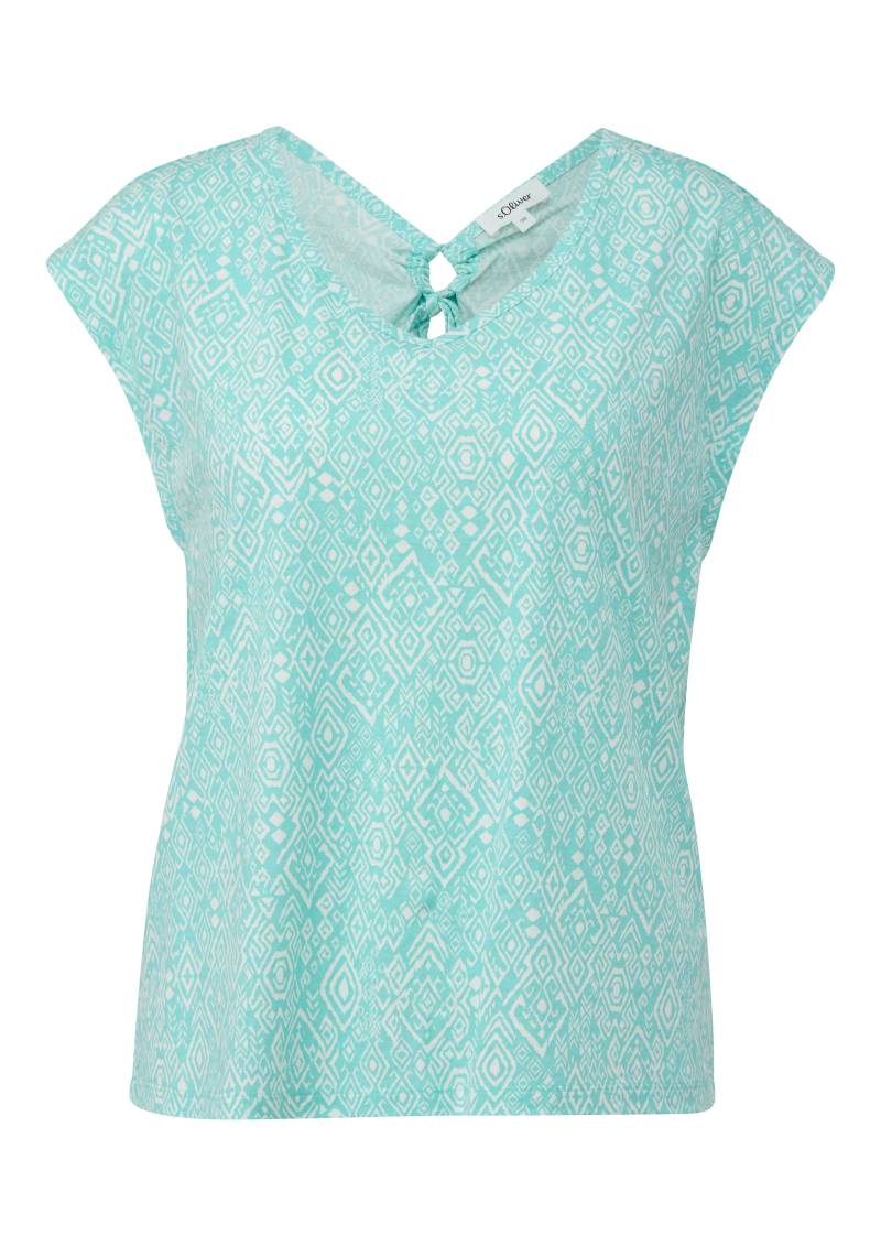 s.Oliver Red Label - Ärmelloses Relaxed-Fit-Shirt blau - Gr. - 48 von s.Oliver Red Label