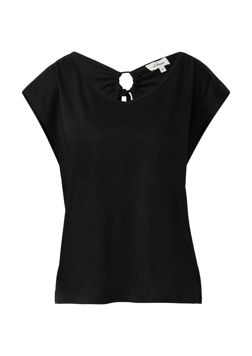 s.Oliver Red Label - Ärmelloses Relaxed-Fit-Shirt schwarz - Gr. - 34 von s.Oliver Red Label