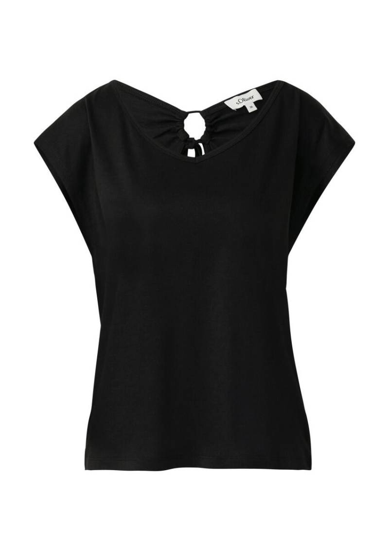 s.Oliver Red Label - Ärmelloses Relaxed-Fit-Shirt schwarz - Gr. - 34 von s.Oliver Red Label