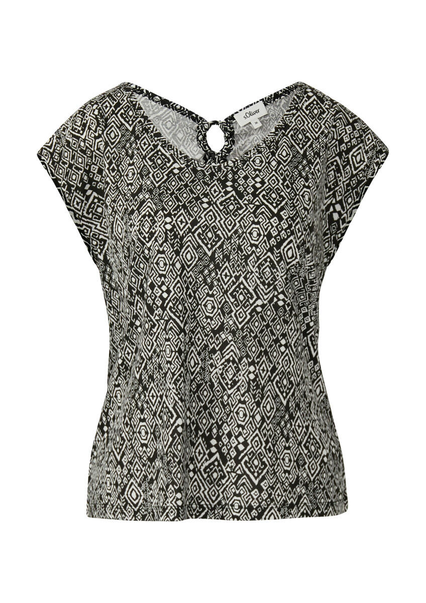 s.Oliver Red Label - Ärmelloses Relaxed-Fit-Shirt schwarz - Gr. - 36 von s.Oliver Red Label