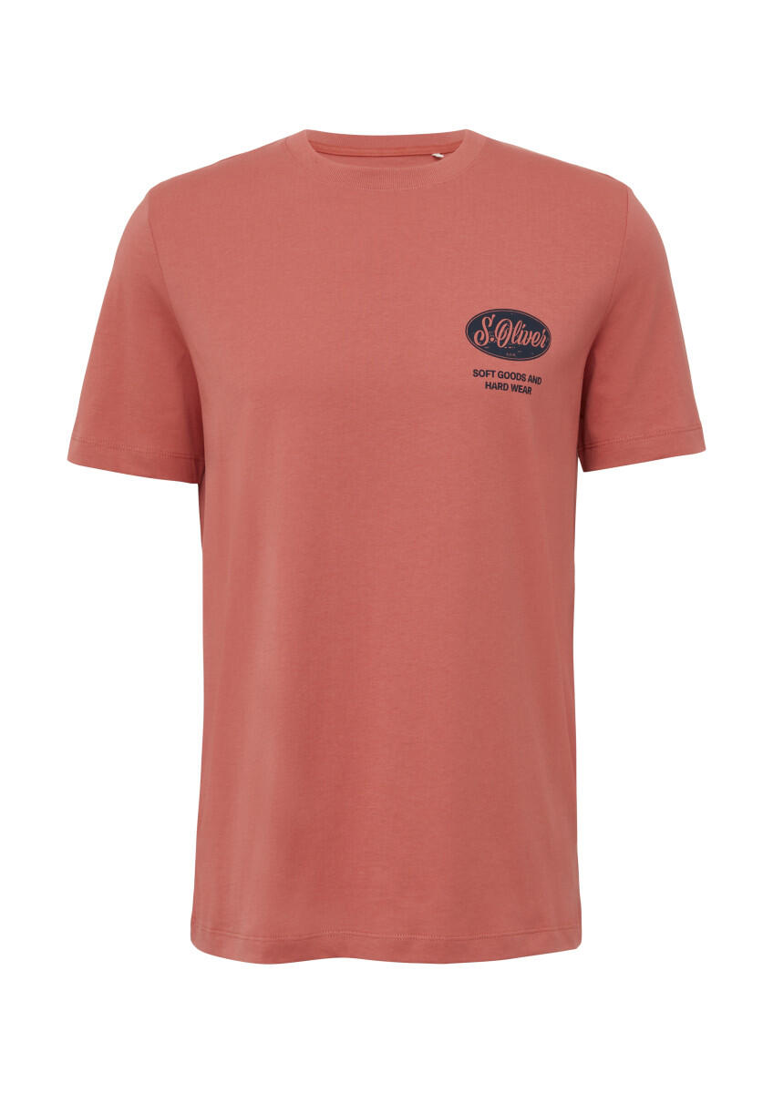 s.Oliver Red Label - Baumwoll-T-Shirt mit Frontprint pink - Gr. - L von s.Oliver Red Label