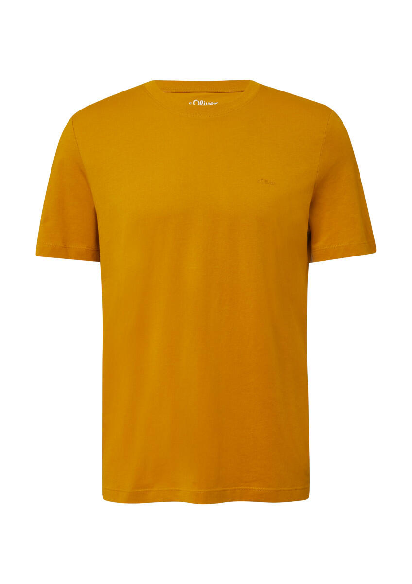 s.Oliver Red Label - Baumwoll-T-Shirt mit Logo-Print gelb - Gr. - S von s.Oliver Red Label