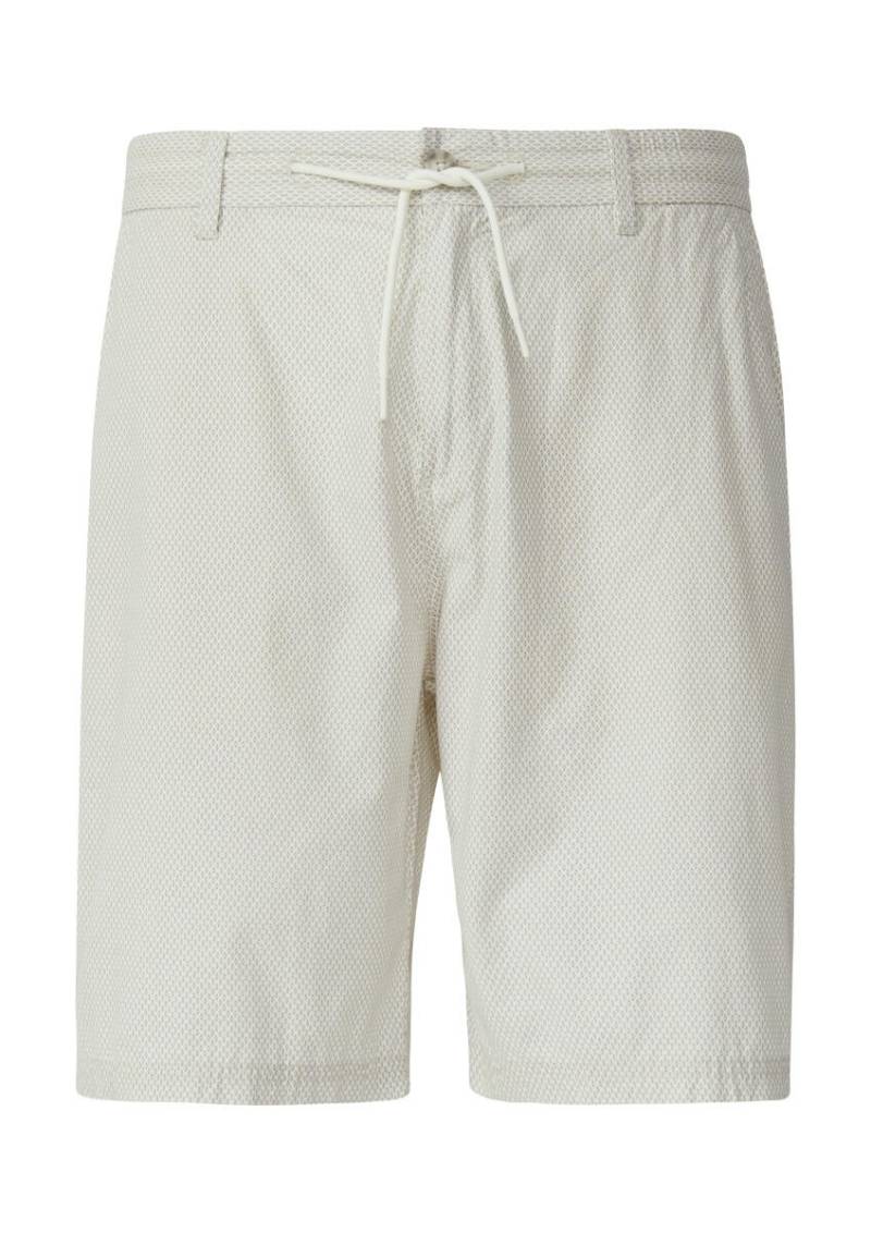 s.Oliver Red Label - Bermuda mit Minimalmuster und Elastikbund weiß - Gr. - 30 von s.Oliver Red Label