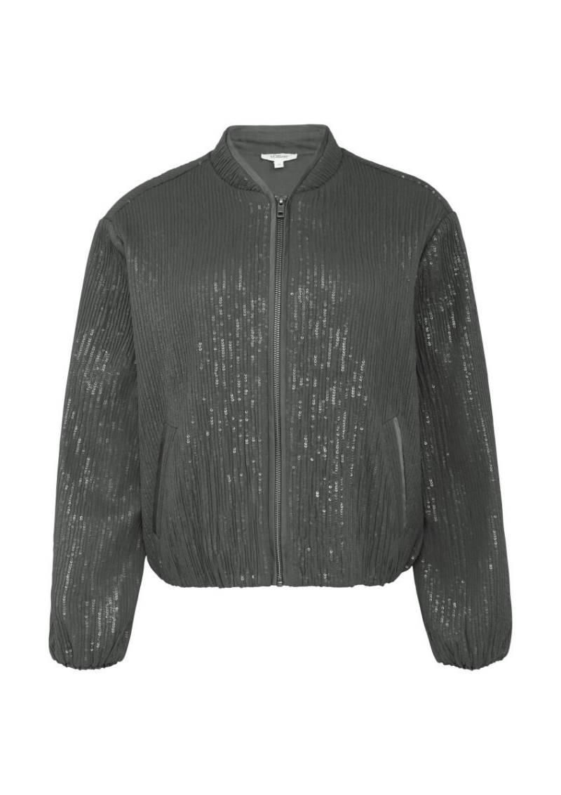 s.Oliver Red Label - Blouson mit Pailletten grau - Gr. - 44 von s.Oliver Red Label