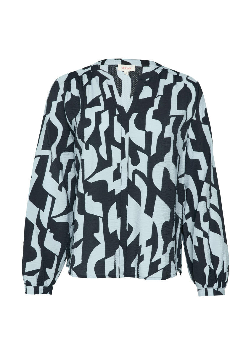s.Oliver Red Label - Bluse aus Viskosemix mit Raffung blau - Gr. - 36 von s.Oliver Red Label
