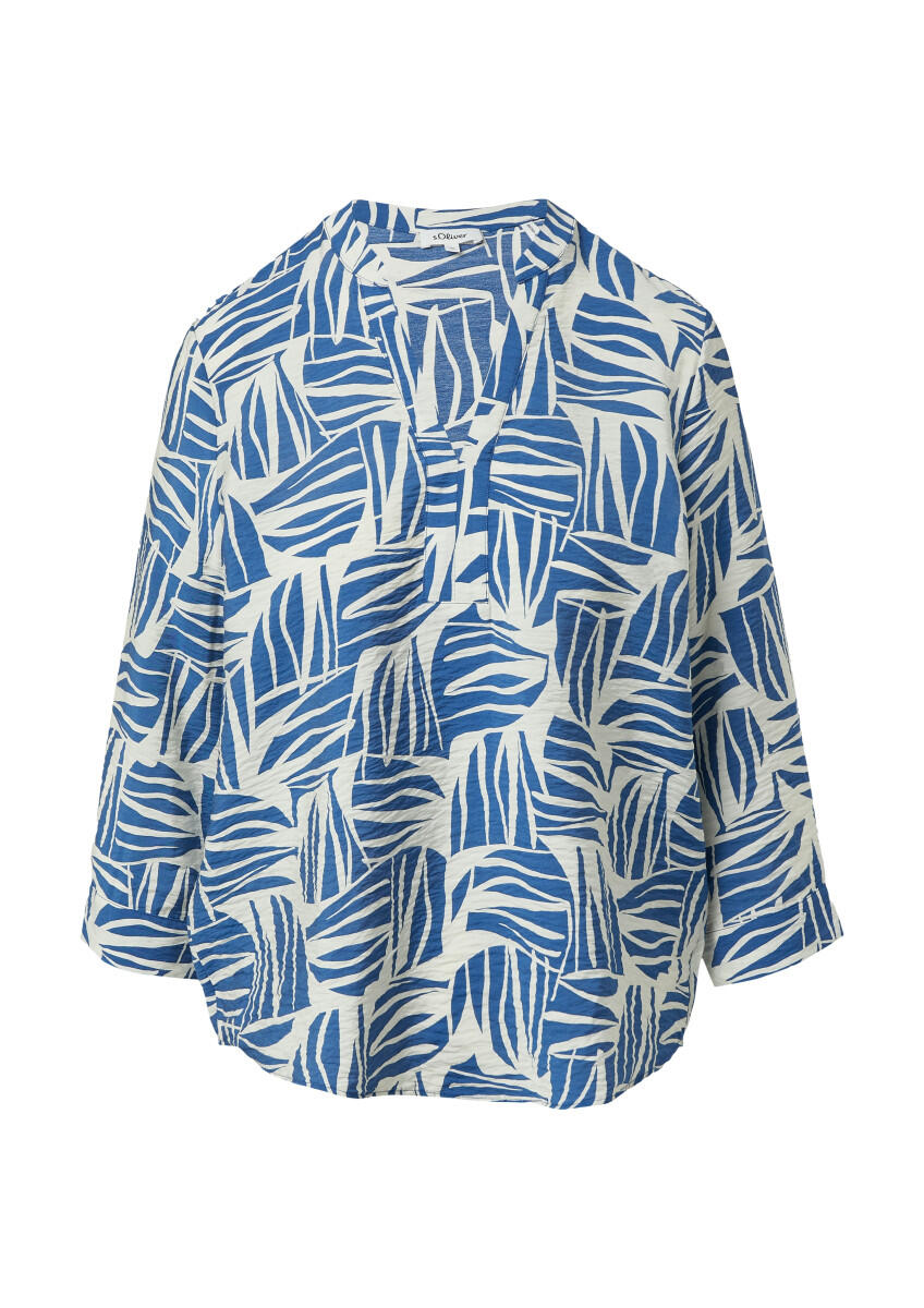 s.Oliver Red Label - Bluse aus strukturiertem Viskosemix blau - Gr. - 36 von s.Oliver Red Label