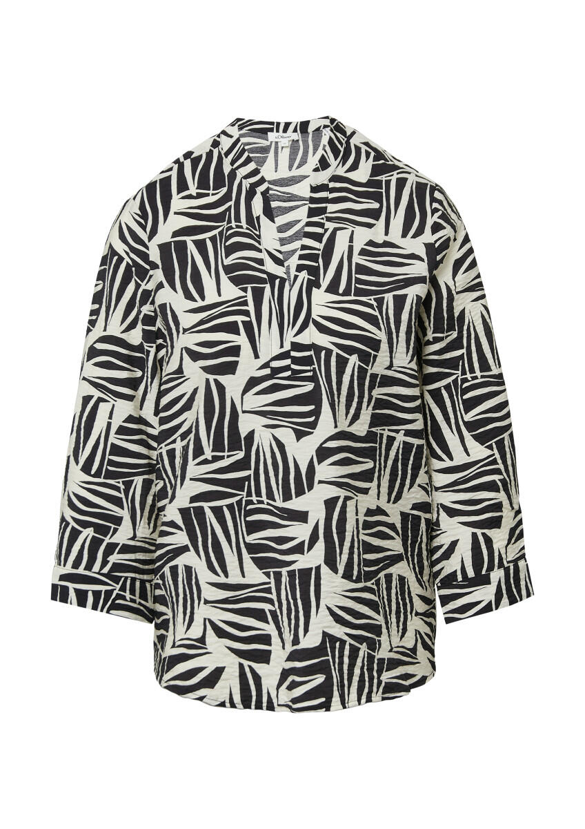 s.Oliver Red Label - Bluse aus strukturiertem Viskosemix schwarz - Gr. - 36 von s.Oliver Red Label