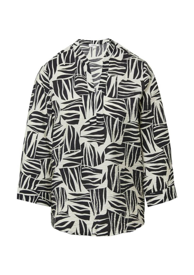 s.Oliver Red Label - Bluse aus strukturiertem Viskosemix schwarz - Gr. - 36 von s.Oliver Red Label