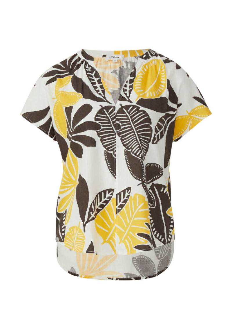 s.Oliver Red Label - Bluse mit Blumenmuster gelb/weiß - Gr. - 38 von s.Oliver Red Label