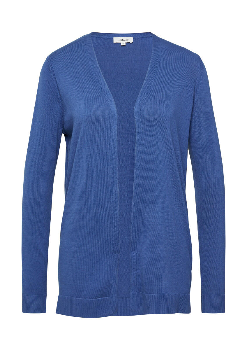 s.Oliver Red Label - Cardigan aus Viskose-Baumwoll-Mix blau - Gr. - 46 von s.Oliver Red Label