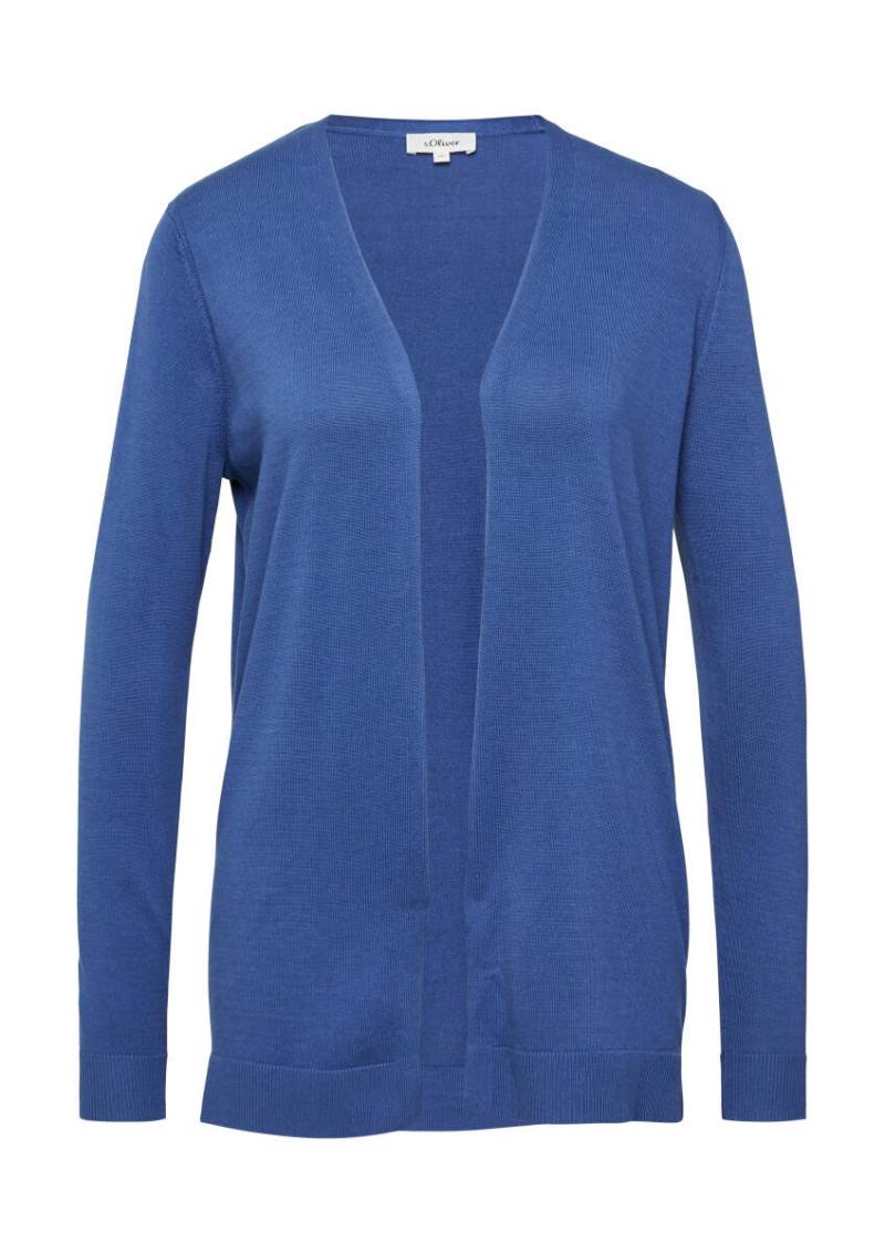 s.Oliver Red Label - Cardigan aus Viskose-Baumwoll-Mix blau - Gr. - 48 von s.Oliver Red Label