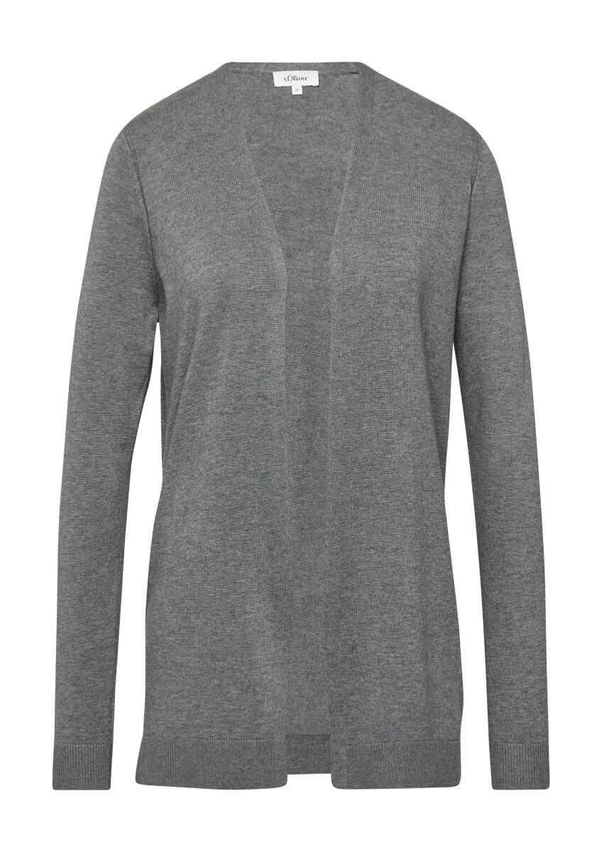 s.Oliver Red Label - Cardigan aus Viskose-Baumwoll-Mix grau - Gr. - 38 von s.Oliver Red Label