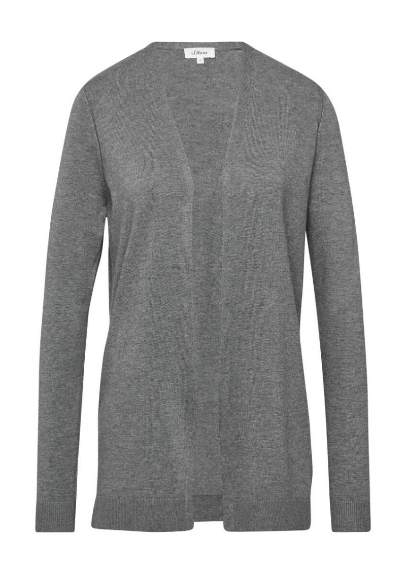 s.Oliver Red Label - Cardigan aus Viskose-Baumwoll-Mix grau - Gr. - 38 von s.Oliver Red Label