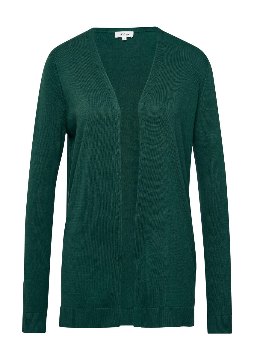 s.Oliver Red Label - Cardigan aus Viskose-Baumwoll-Mix grün - Gr. - 40 von s.Oliver Red Label