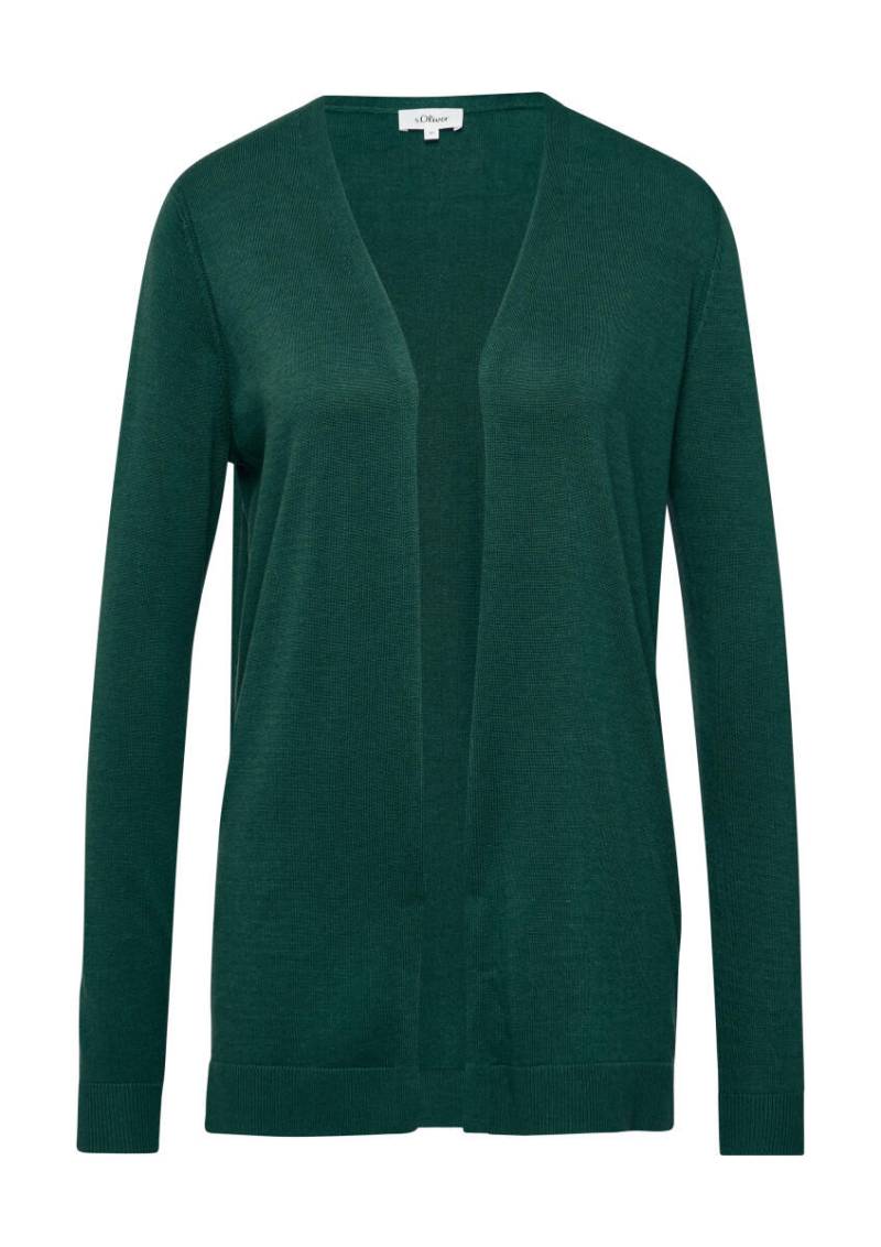 s.Oliver Red Label - Cardigan aus Viskose-Baumwoll-Mix grün - Gr. - 48 von s.Oliver Red Label