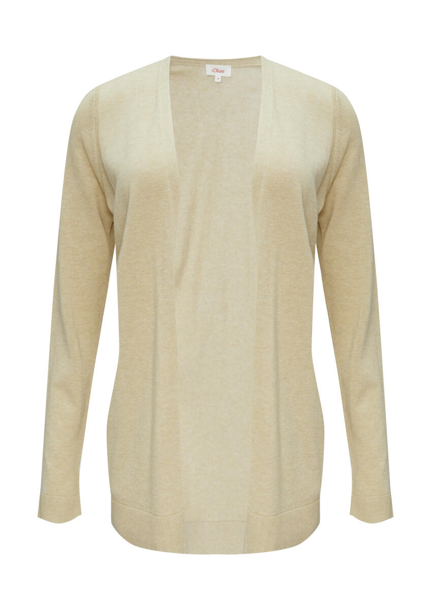 s.Oliver Red Label - Cardigan aus Viskose-Baumwollmix beige - Gr. - 40 von s.Oliver Red Label