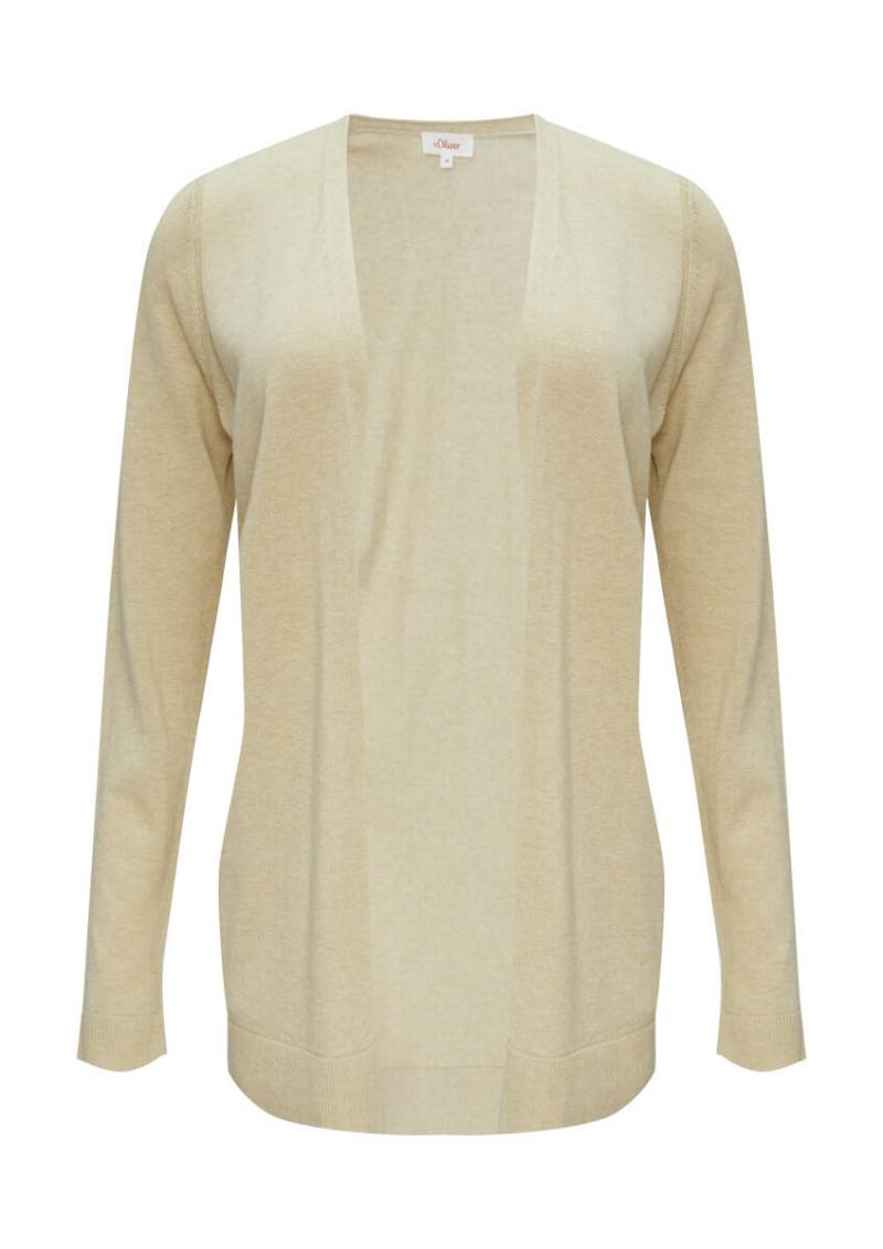 s.Oliver Red Label - Cardigan aus Viskose-Baumwollmix beige - Gr. - 44 von s.Oliver Red Label