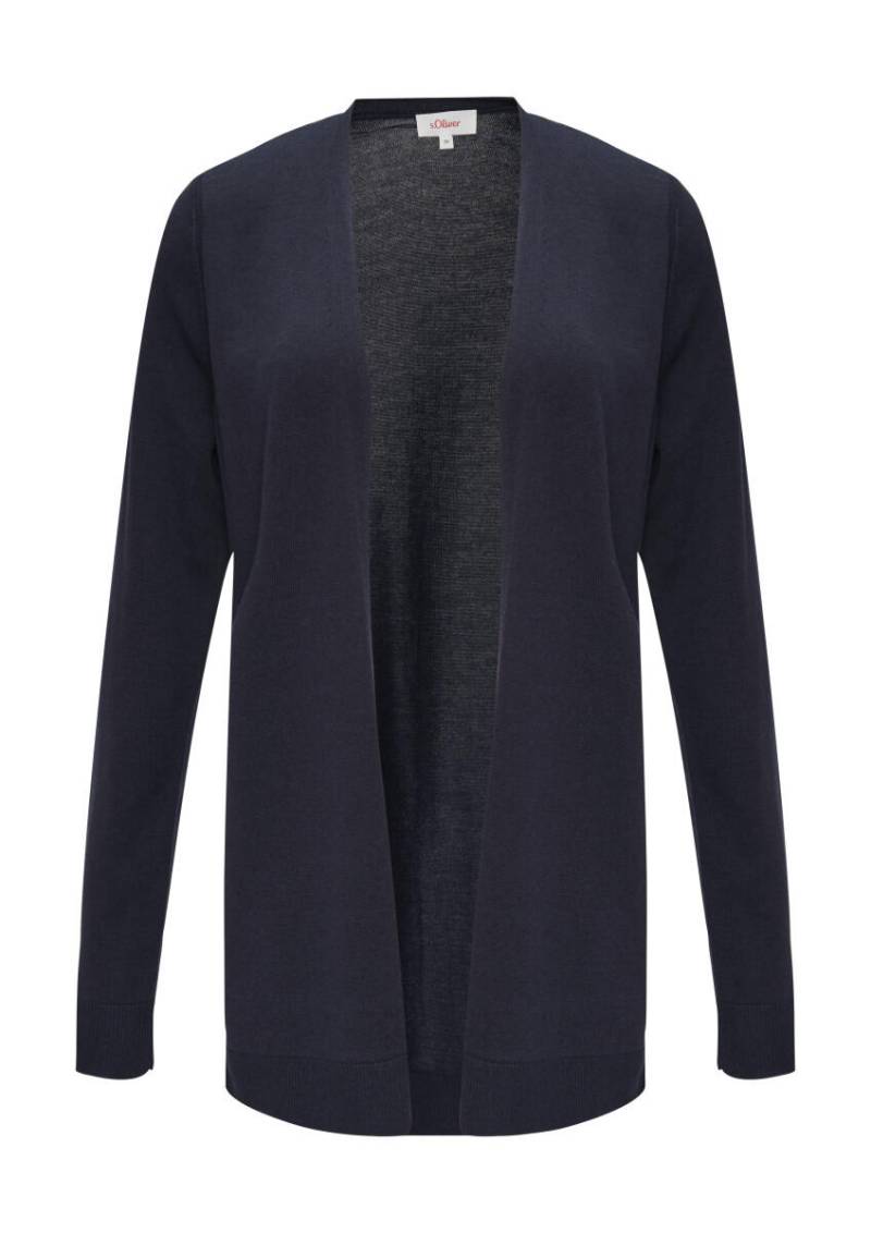 s.Oliver Red Label - Cardigan aus Viskose-Baumwollmix blau - Gr. - 46 von s.Oliver Red Label