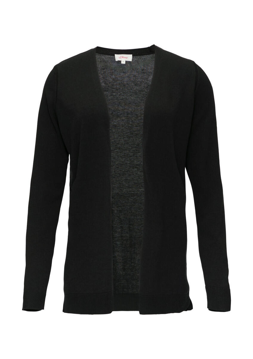 s.Oliver Red Label - Cardigan aus Viskose-Baumwollmix schwarz - Gr. - 34 von s.Oliver Red Label