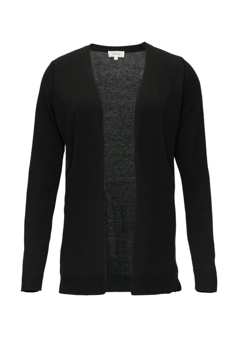 s.Oliver Red Label - Cardigan aus Viskose-Baumwollmix schwarz - Gr. - 40 von s.Oliver Red Label
