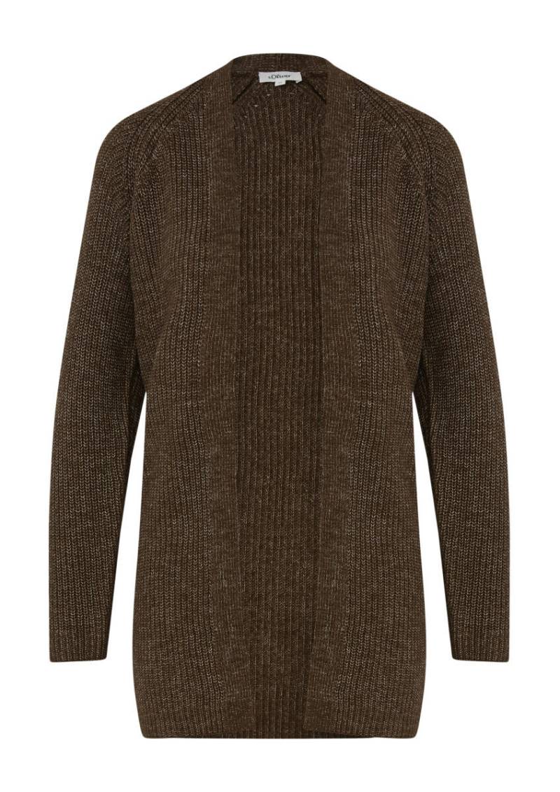s.Oliver Red Label - Cardigan mit Raglanärmeln im Relaxed Fit braun - Gr. - 40 von s.Oliver Red Label