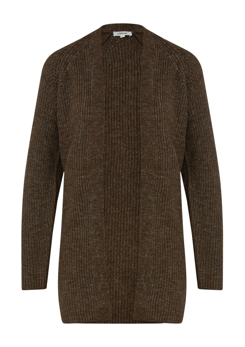 s.Oliver Red Label - Cardigan mit Raglanärmeln im Relaxed Fit braun - Gr. - 46 von s.Oliver Red Label