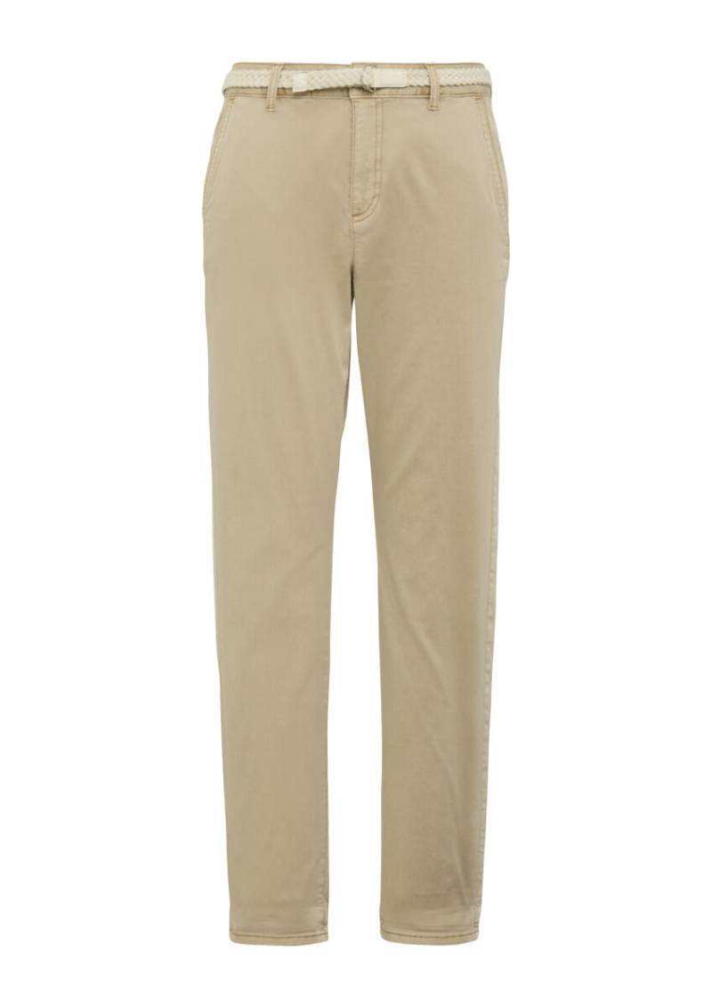 s.Oliver Red Label - Chino mit geflochtenem Gürtel und Garment Dye beige - Gr. - 44 von s.Oliver Red Label
