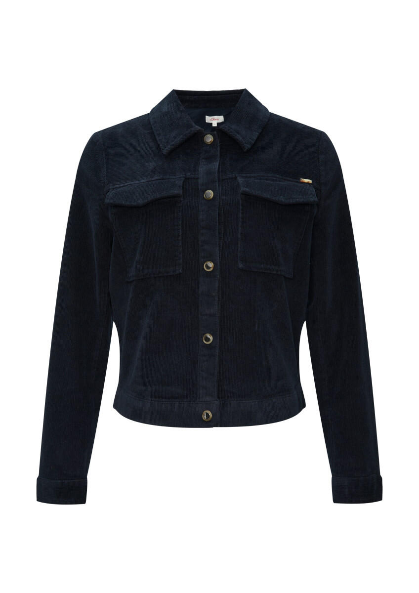 s.Oliver Red Label - Cord-Jacke im Relaxed Fit blau - Gr. - 44 von s.Oliver Red Label