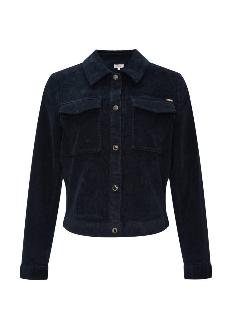 s.Oliver Red Label - Cord-Jacke im Relaxed Fit blau - Gr. - 44 von s.Oliver Red Label
