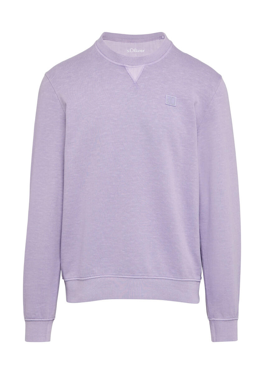 s.Oliver Red Label - Crewneck-Sweatshirt mit Logo-Detail violet - Gr. - L von s.Oliver Red Label