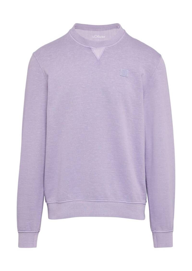 s.Oliver Red Label - Crewneck-Sweatshirt mit Logo-Detail violet - Gr. - L von s.Oliver Red Label