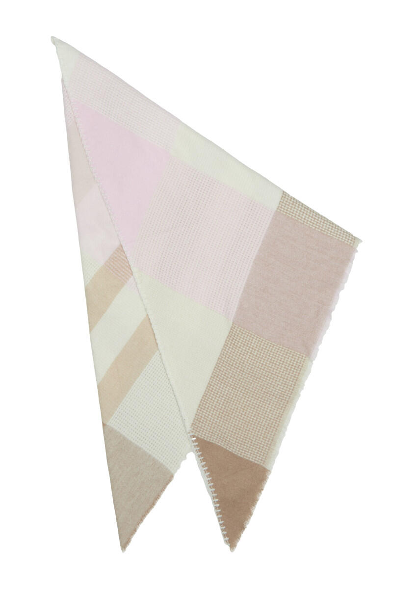 s.Oliver Red Label - Dreieckstuch mit Schachbrett-Muster pink - Gr. - ONE SIZE von s.Oliver Red Label