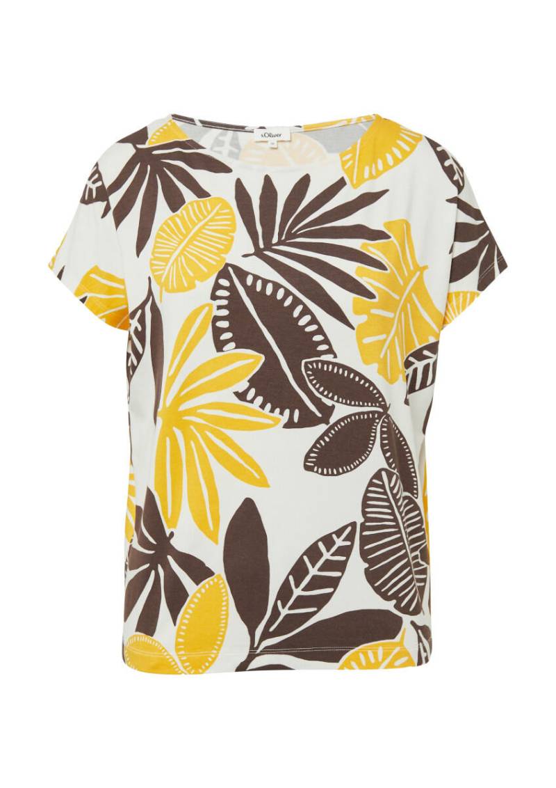 s.Oliver Red Label - Elastisches T-Shirt im Relaxed Fit weiß - Gr. - 36 von s.Oliver Red Label