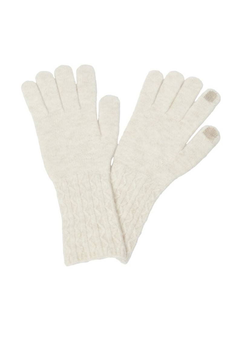 s.Oliver Red Label - Fingerhandschuhe mit Strickmuster und Wollanteil beige - Gr. - ONE SIZE von s.Oliver Red Label