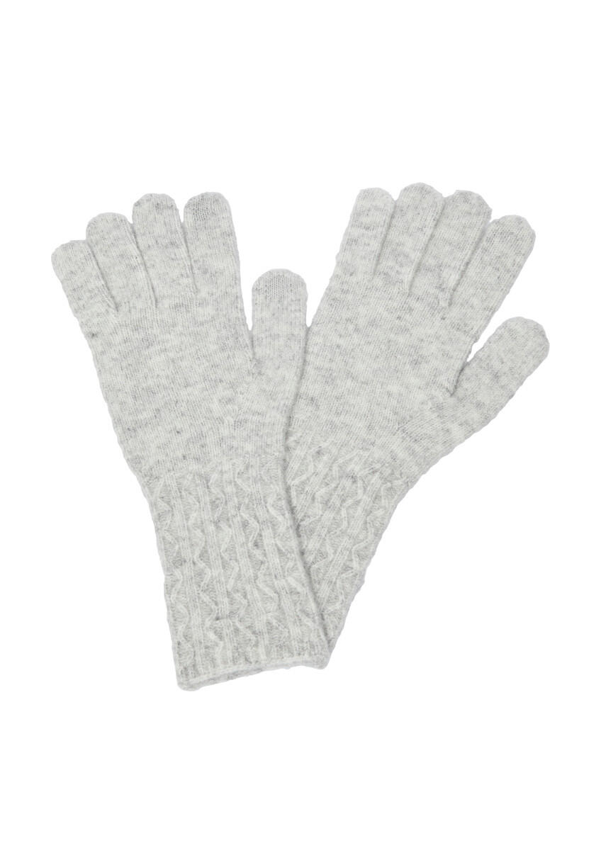s.Oliver Red Label - Fingerhandschuhe mit Strickmuster und Wollanteil grau - Gr. - ONE SIZE von s.Oliver Red Label